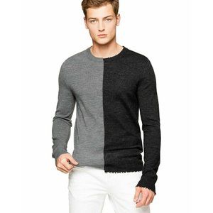 Zadig & Voltaire Jeremy Colorblock Grey Wool Sweater ( XL )